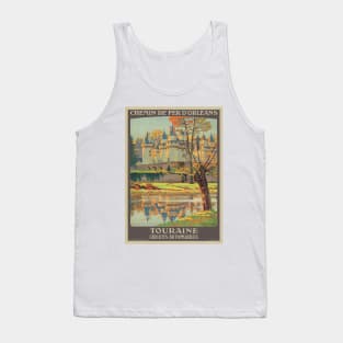 Touraine Circuits Automobiles France Vintage Poster 1920s Tank Top